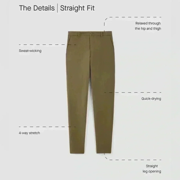 EVERLANE Men’s The Performance Chino Pants - NWT - Size 32x32 - Picture 3 of 11
